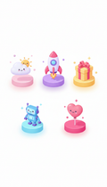 Animated Illustration Pack with Candy Motifs