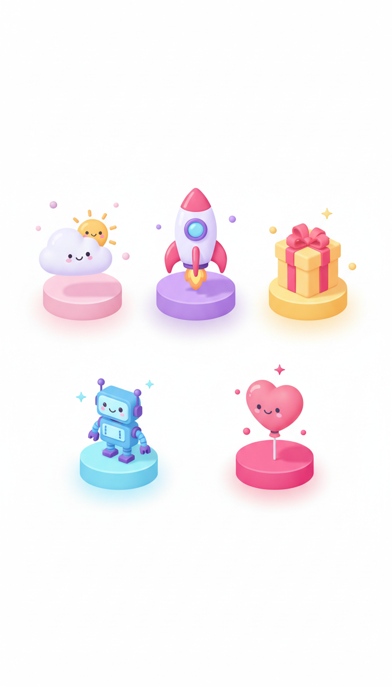 Animated Illustration Pack with Candy Motifs